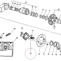 Rear wheel spindle 81910153C