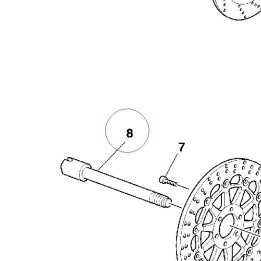 Front wheel spindle 81910171A