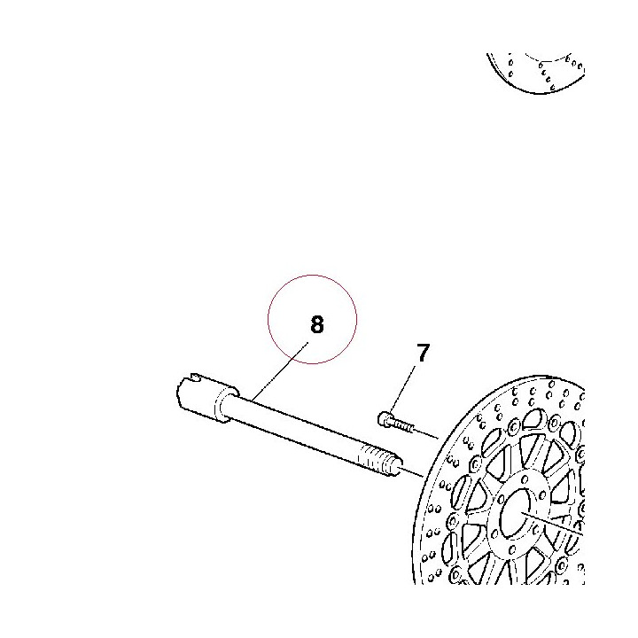 Front wheel spindle 81910171A