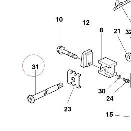 Rear wheel spindle 81910211A