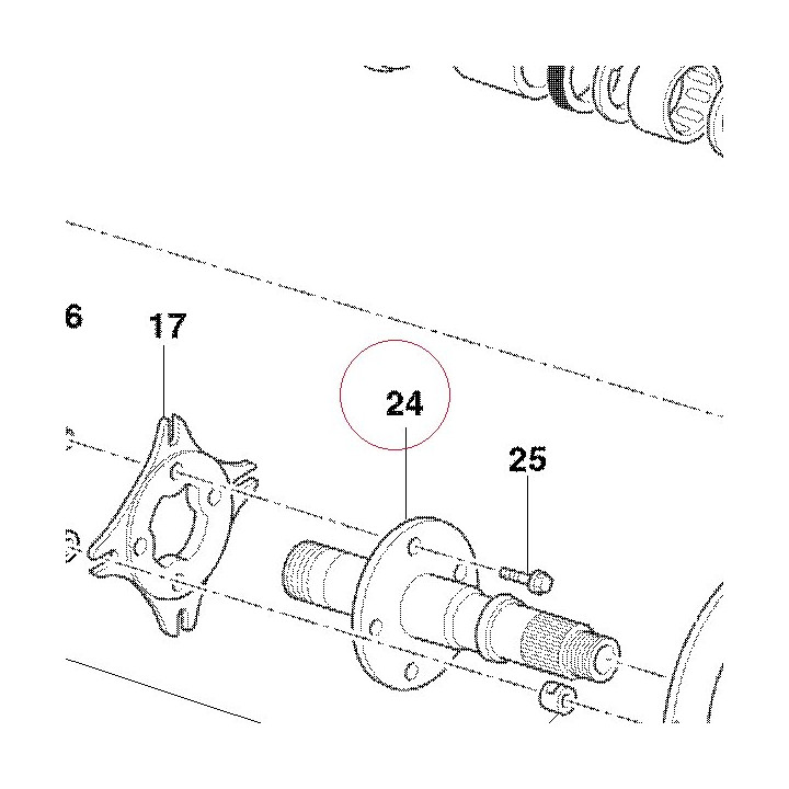Rear wheel spindle 81910332A