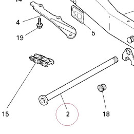Rear wheel spindle 81910391A