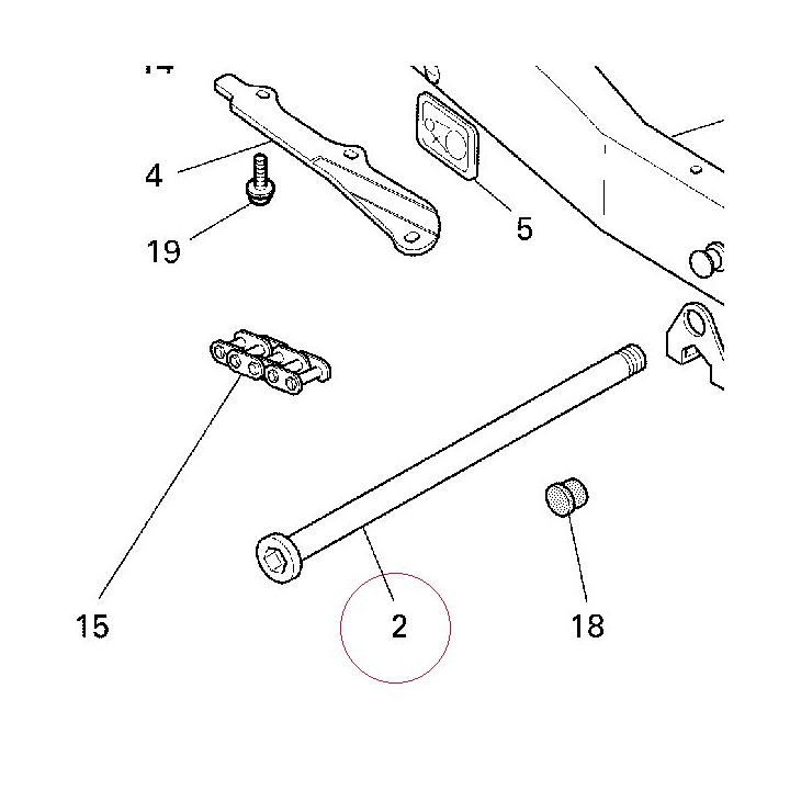 Rear wheel spindle 81910391A