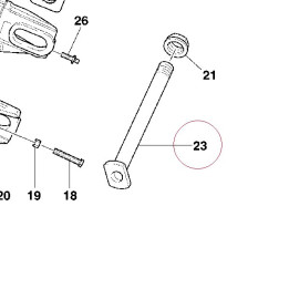 Rear wheel spindle 81910401A