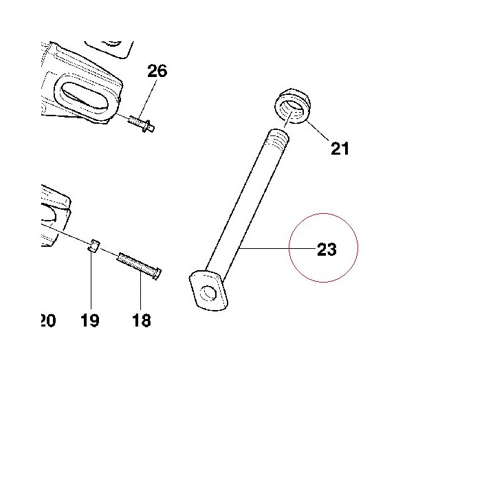 Rear wheel spindle 81910401A