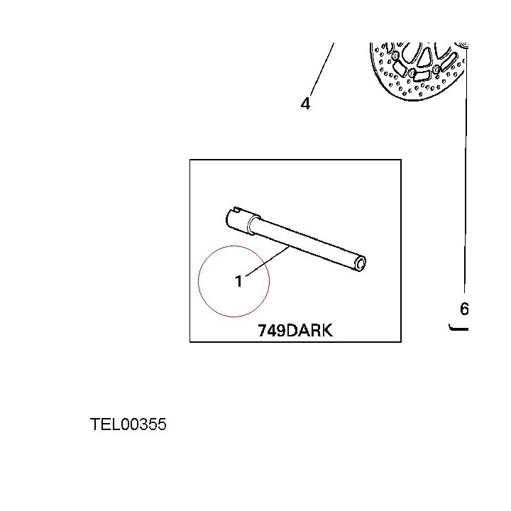 Front wheel spindle 81910431B