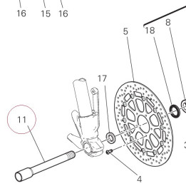 Front wheel spindle 81910601A