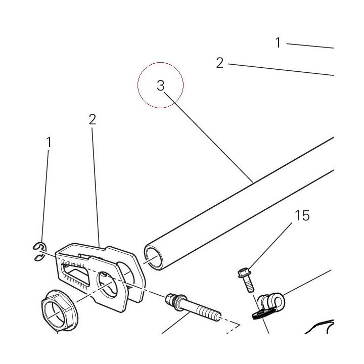 Rear wheel spindle 81910662A