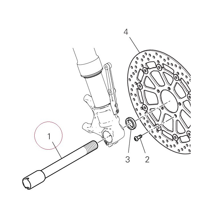 Front wheel spindle 81910691A