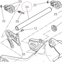 Rear wheel spindle 81910742AA