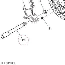 Front wheel spindle 81911051AA