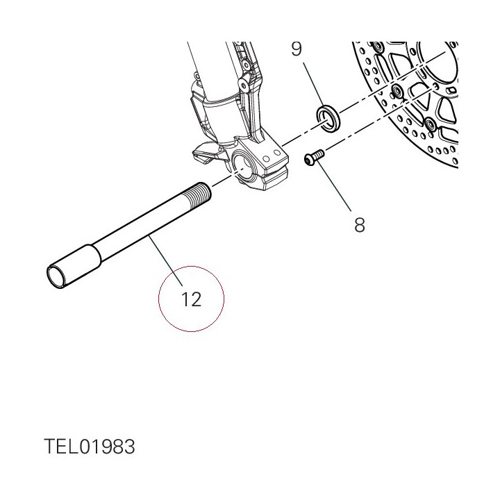 Front wheel spindle 81911051AA
