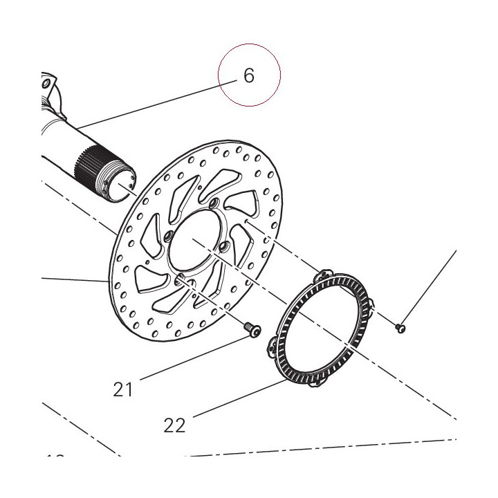Rear wheel spindle 819Z0021A