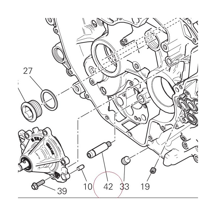 Starter reduction shaft 82010161B