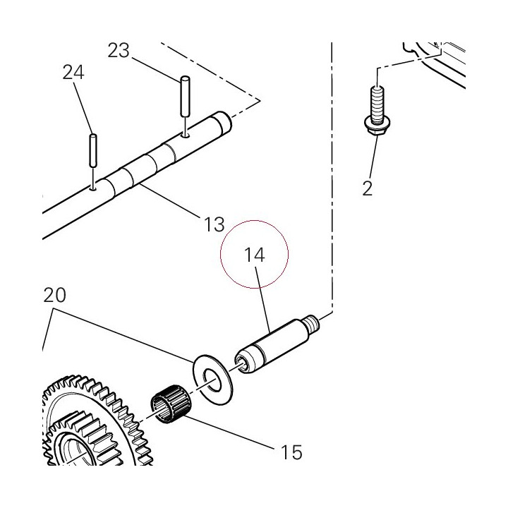 Starter reduction shaft 82010162A