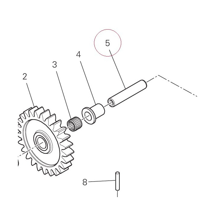 Starter reduction shaft 82010171A