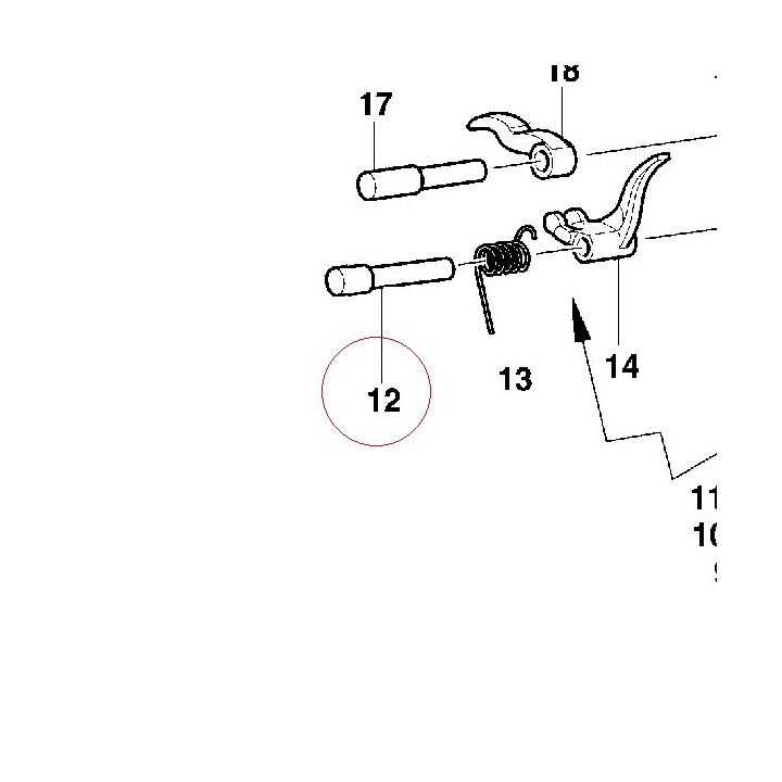 Close rocker arm axle 82110041A