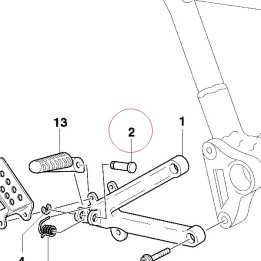 Footrest pin 82110511A
