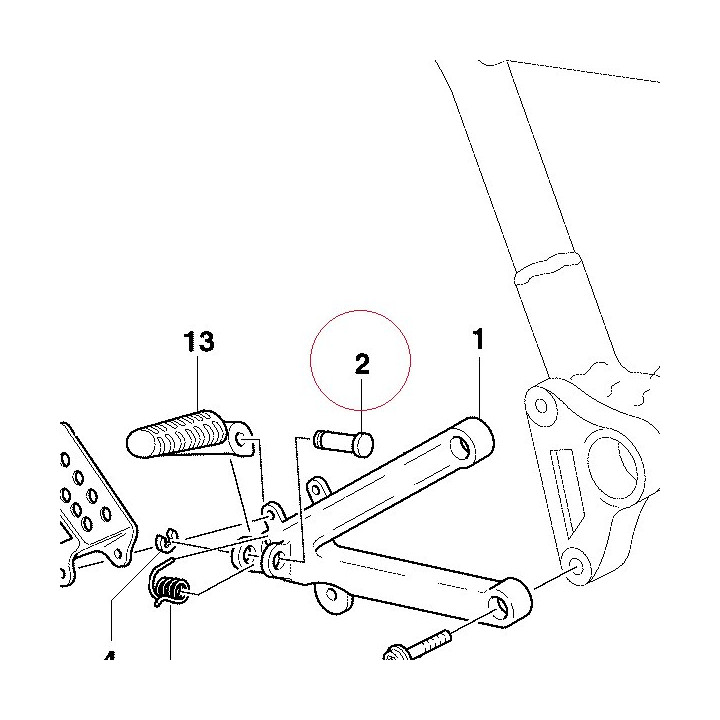 Footrest pin 82110511A