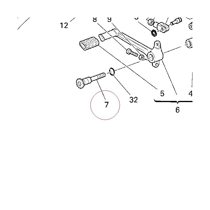 Pin pedal 82110521A