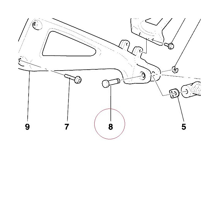 Footrest pin 82110681A