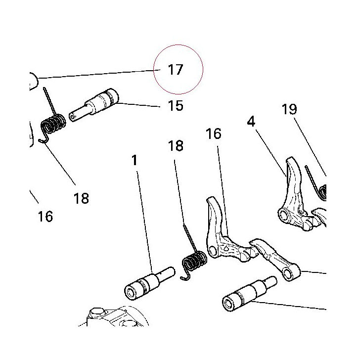 Intake opening rocker arm pin 82110923A