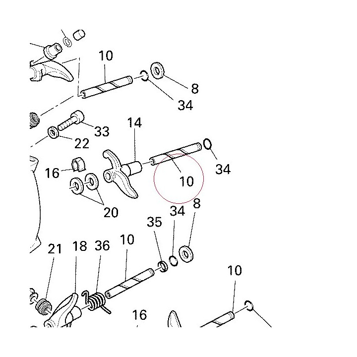 Rocker arm pin 82111112A