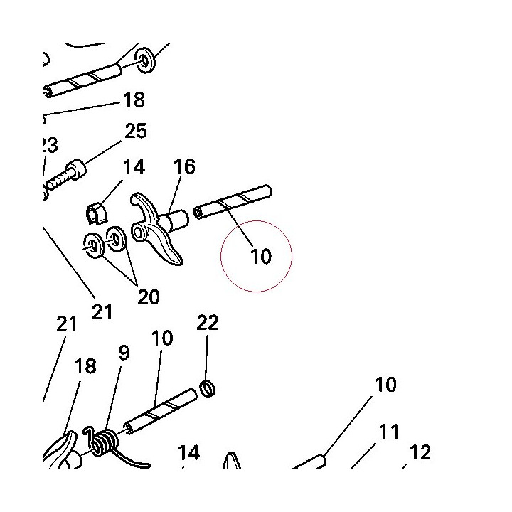 Rocker arm pin 82111151A