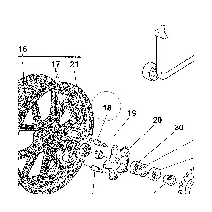 Spring drive fixing bush 82111352A
