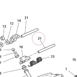 Close rocker arm axle 82111421B