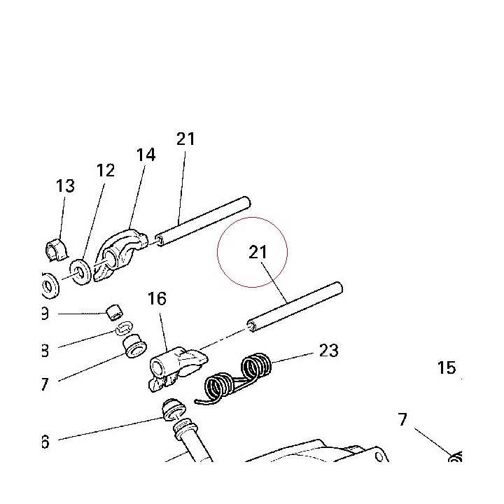 Close rocker arm axle 82111421B