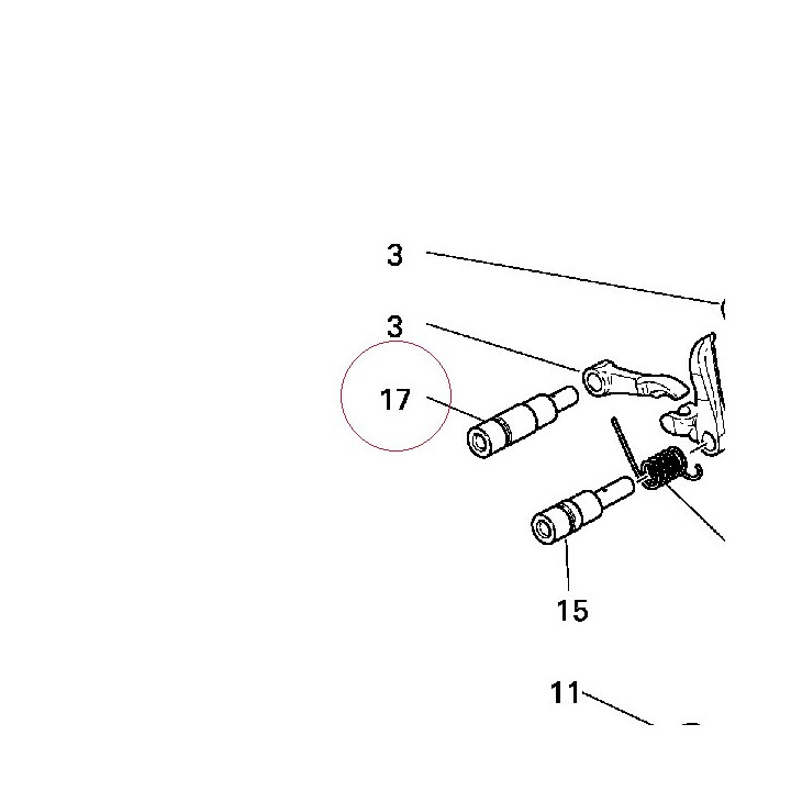 Intake opening rocker arm pin 82111521A