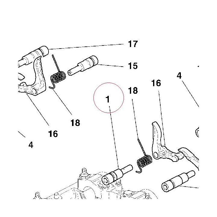 Close rocker arm axle 82111821A