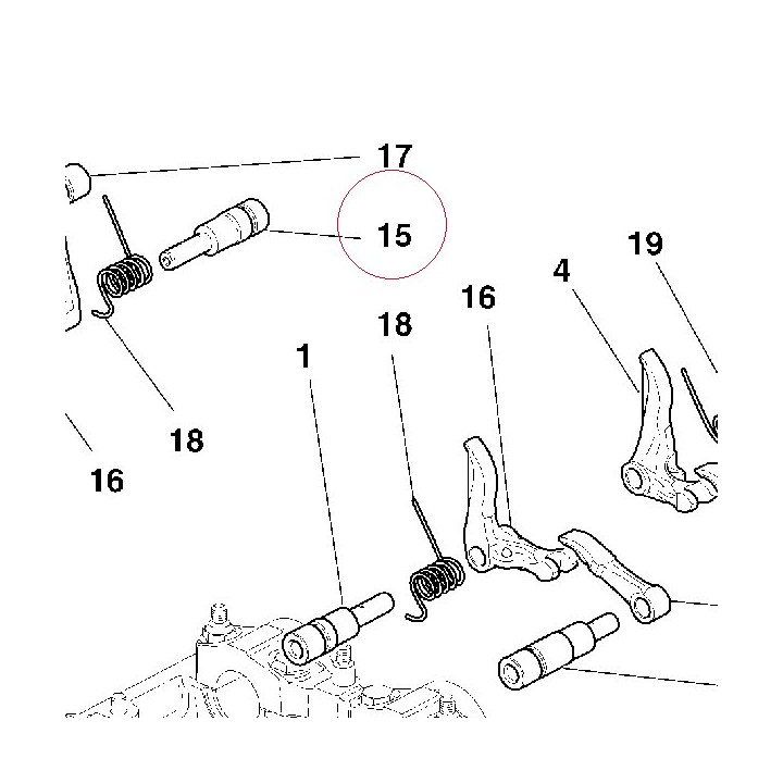 Close rocker arm axle 82112141A