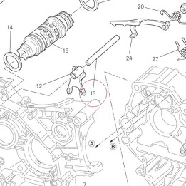 Axle, gear shift fork 82112681A