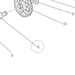 Axle, idle gear 82113093A
