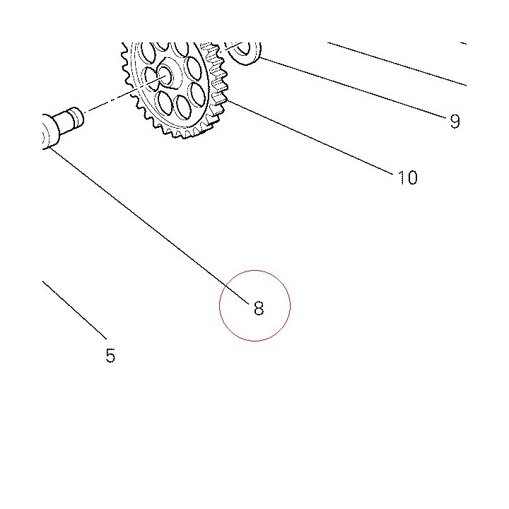 Axle, idle gear 82113093A
