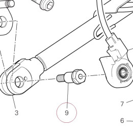 Axle, side stand 82114861AA