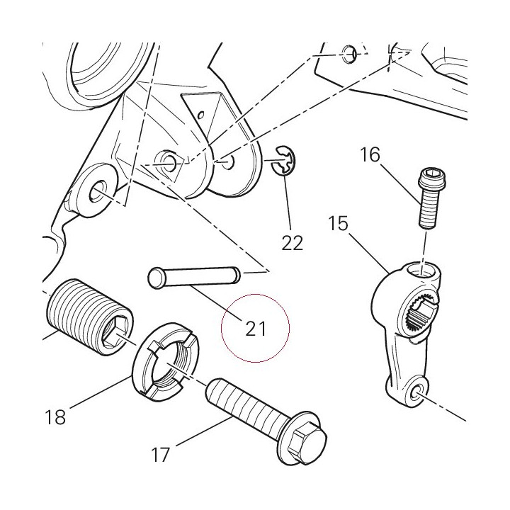 Footrest pin 82115001AA