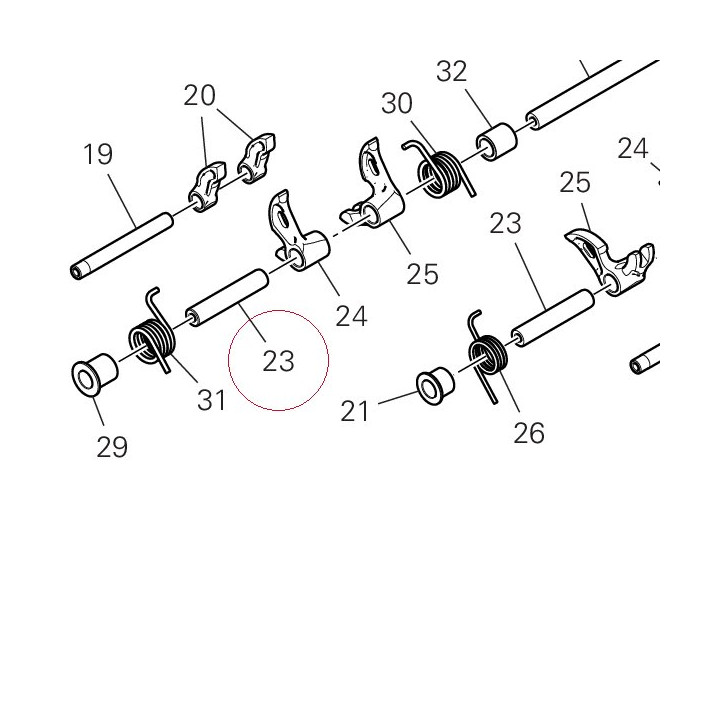 Close rocker arm axle 82115571A