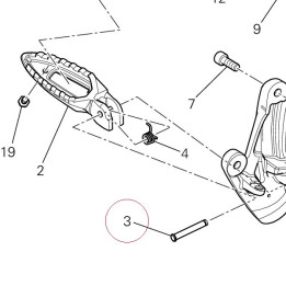 Footrest pin 82115661AA