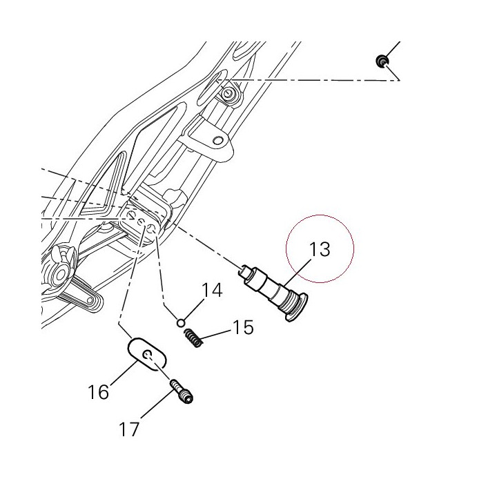 Pin, rear foot rest 82115671AA