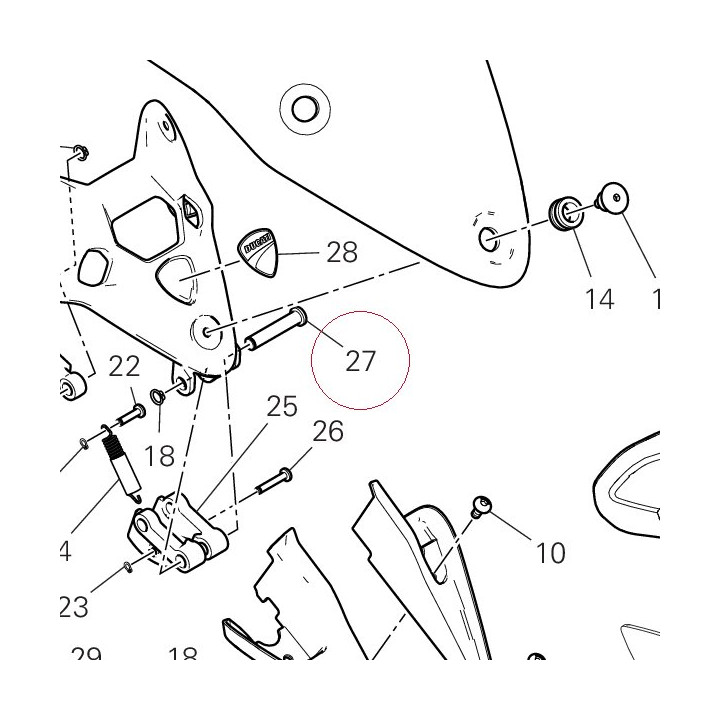 Bolt, pivot 82118311AA