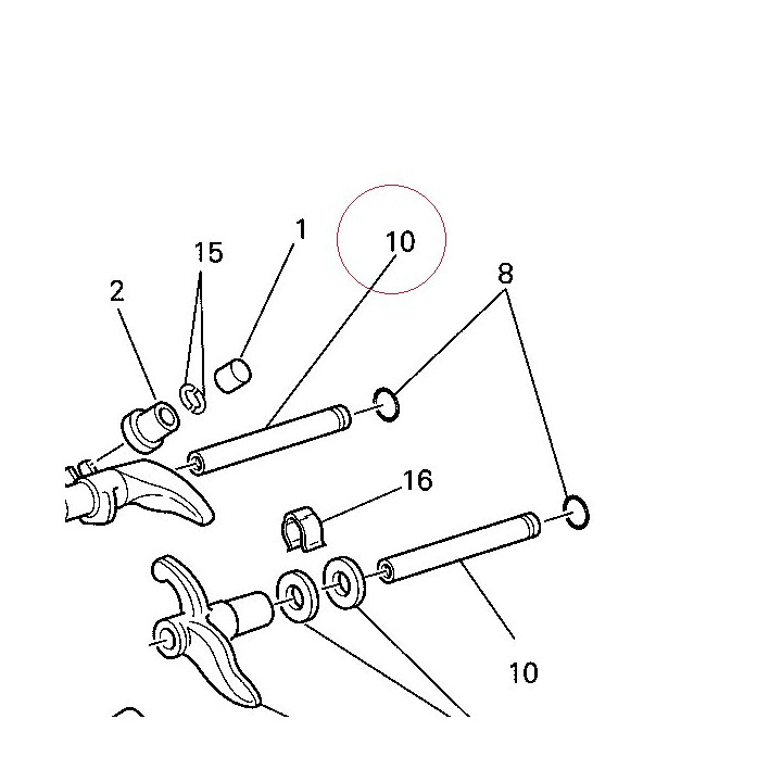Rocker arm pin 821Z0011A