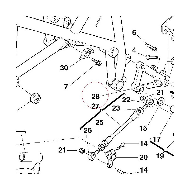 Bracket front left footrest 82410151A