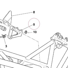 Bracket front right footrest 82410161A