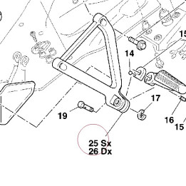 Rear foot rest bracket left 82410311A