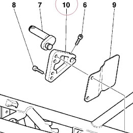 Right foot peg holder plate(black) 82410342A