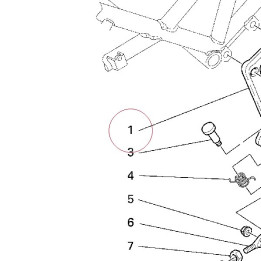 Bracket front left footrest 82410391A