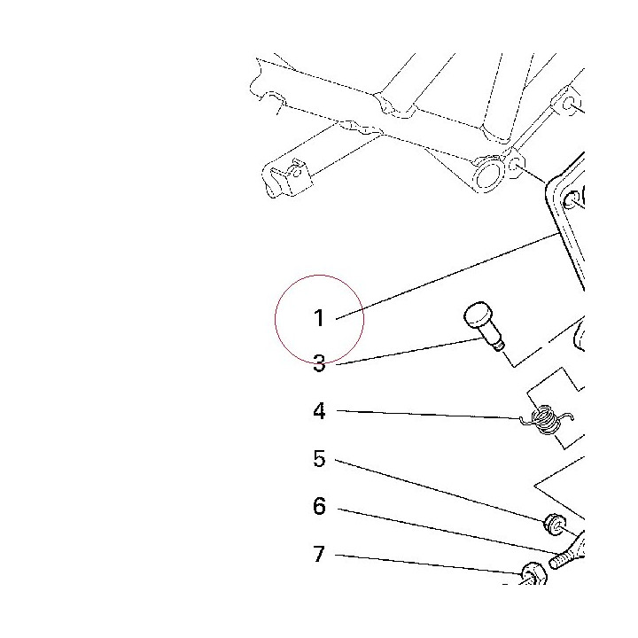 Bracket front left footrest 82410391A